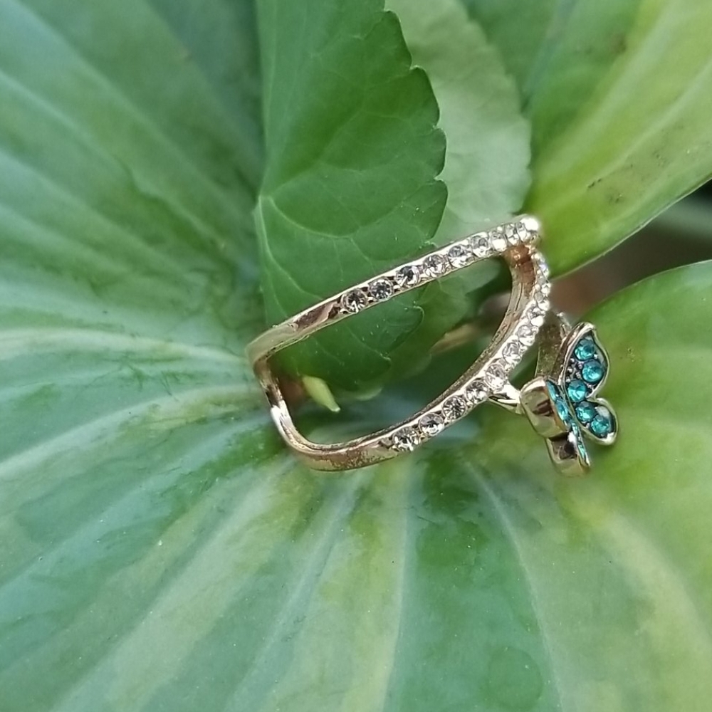 Blue butterfly ring - Picture 4 of 6